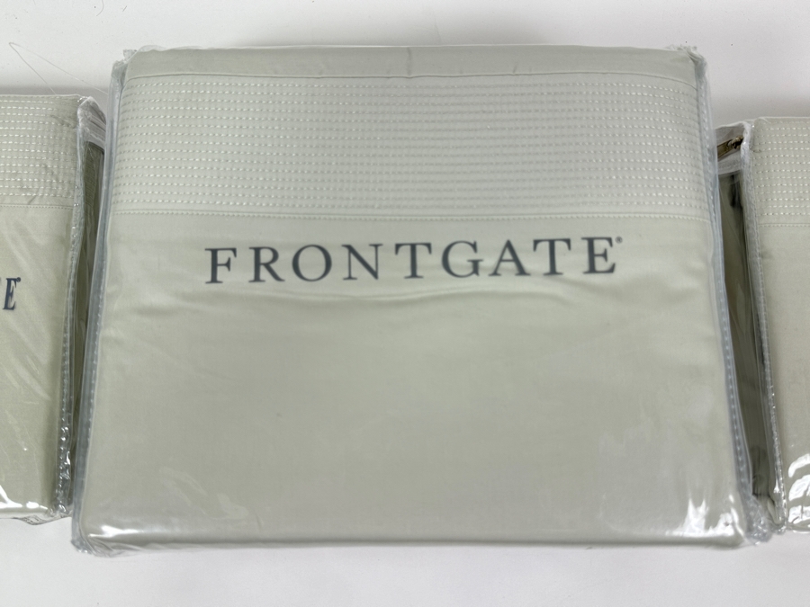 New Frontgate Queen Channel Duvet Cover 100% Egyptian Cotton And Pair Of Channel Standard Shams [Photo 2]
