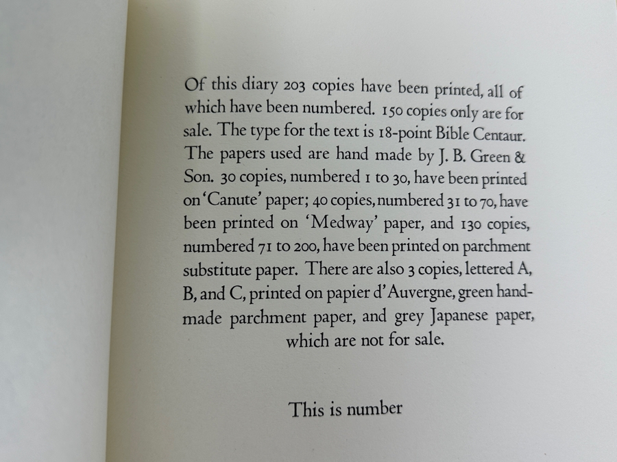 1937 Limited Edition Books: The Diary Kept By T. E. Lawrence While Travelling In Arabia During 1911 Published June 1937 & An Essay On Flecker By T. E. Lawrence Completed At The Corvinus Press During The Coronation Week Of King George The Sixth May, 1937 [Photo 7]