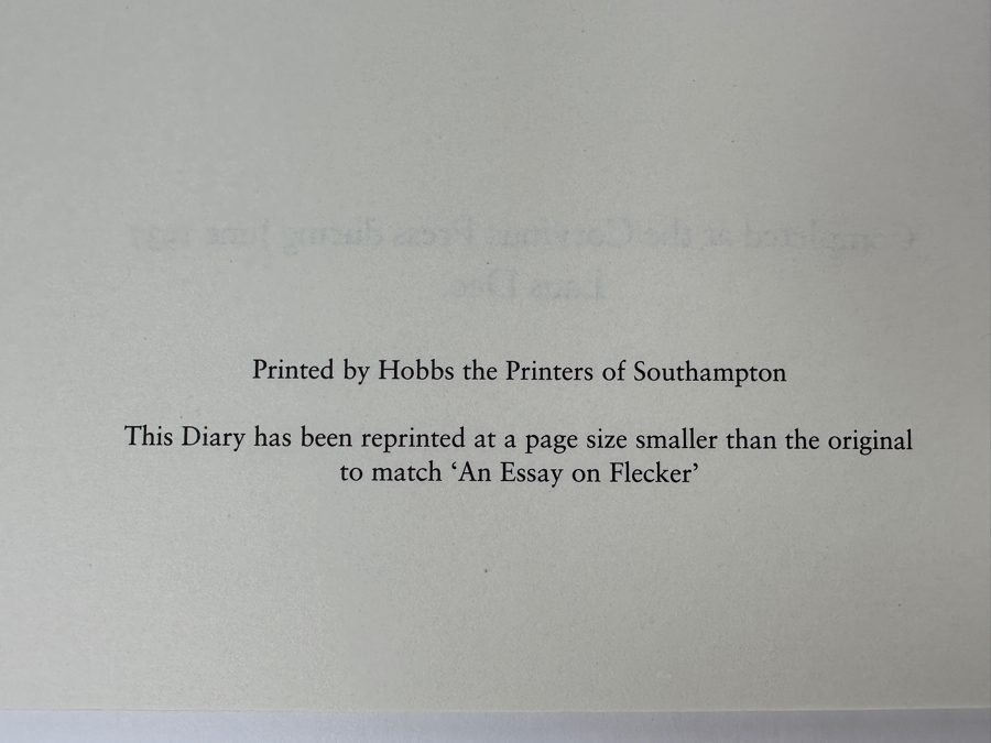 1937 Limited Edition Books: The Diary Kept By T. E. Lawrence While Travelling In Arabia During 1911 Published June 1937 & An Essay On Flecker By T. E. Lawrence Completed At The Corvinus Press During The Coronation Week Of King George The Sixth May, 1937 [Photo 5]