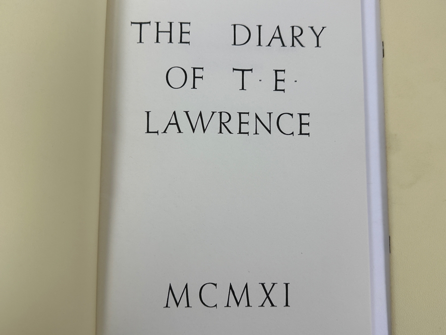1937 Limited Edition Books: The Diary Kept By T. E. Lawrence While Travelling In Arabia During 1911 Published June 1937 & An Essay On Flecker By T. E. Lawrence Completed At The Corvinus Press During The Coronation Week Of King George The Sixth May, 1937 [Photo 2]