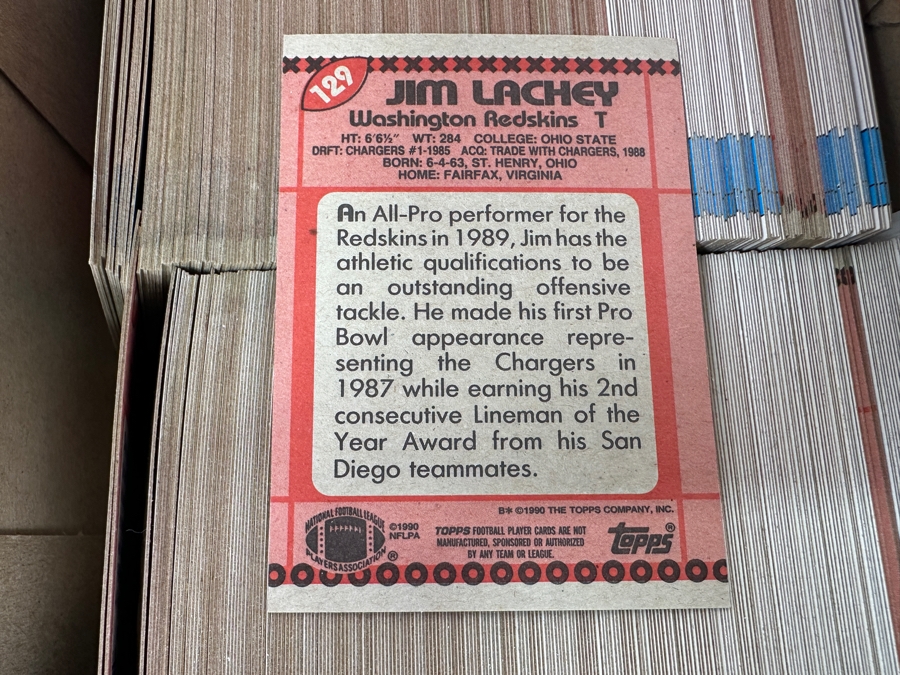 1990 Topps NFL Football Cards [Photo 5]