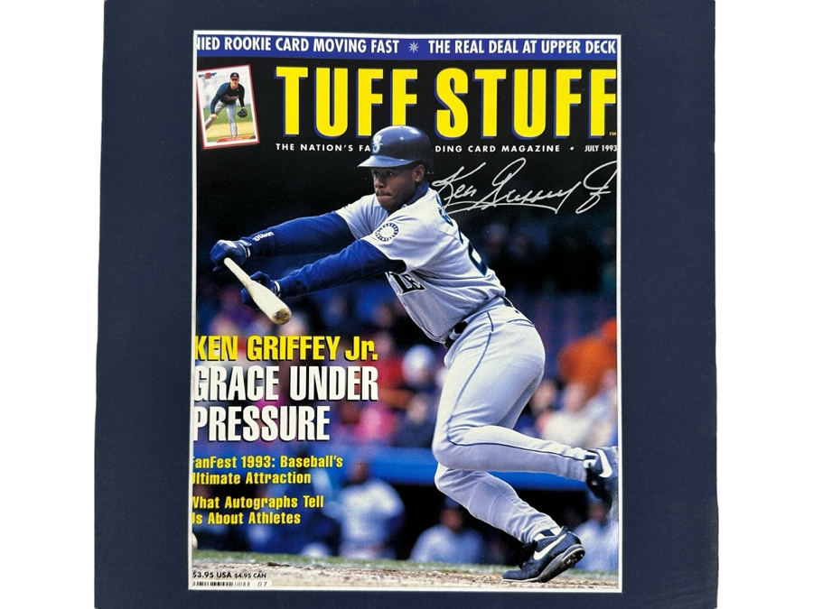 Ken Griffey Jr. Autographed Magazine Cover Of Tuff Stuff July 1993 8 X 10