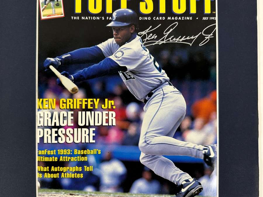 Ken Griffey Jr. Autographed Magazine Cover Of Tuff Stuff July 1993 8 X 10 [Photo 3]
