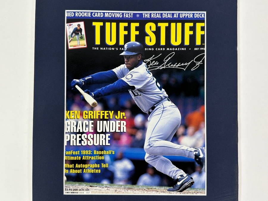 Ken Griffey Jr. Autographed Magazine Cover Of Tuff Stuff July 1993 8 X 10 [Photo 2]