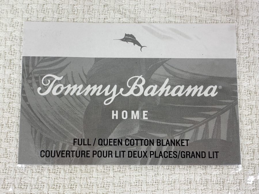 New Tommy Bahama Home Full/Queen Cotton Blanket [Photo 2]