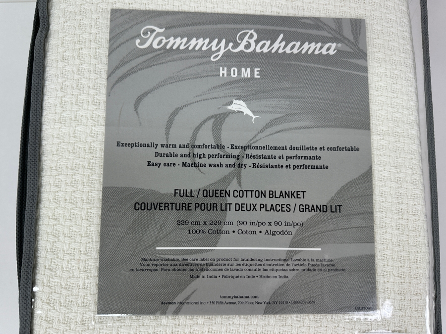 New Tommy Bahama Home Full/Queen Cotton Blanket [Photo 4]