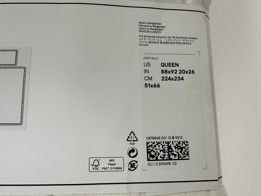 New H&M Home Cotton Duvet Cover Set Queen [Photo 4]