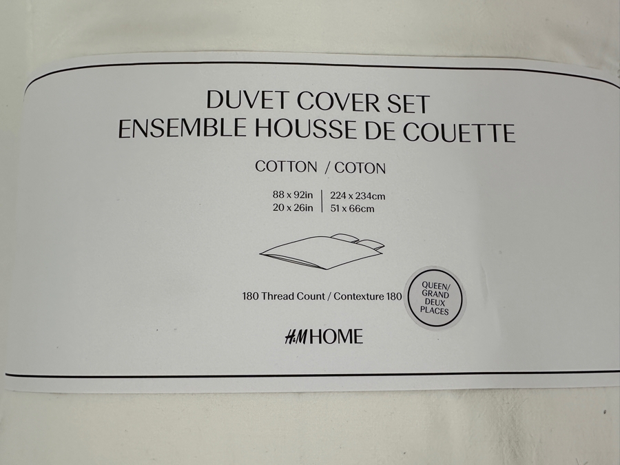 New H&M Home Cotton Duvet Cover Set Queen [Photo 2]