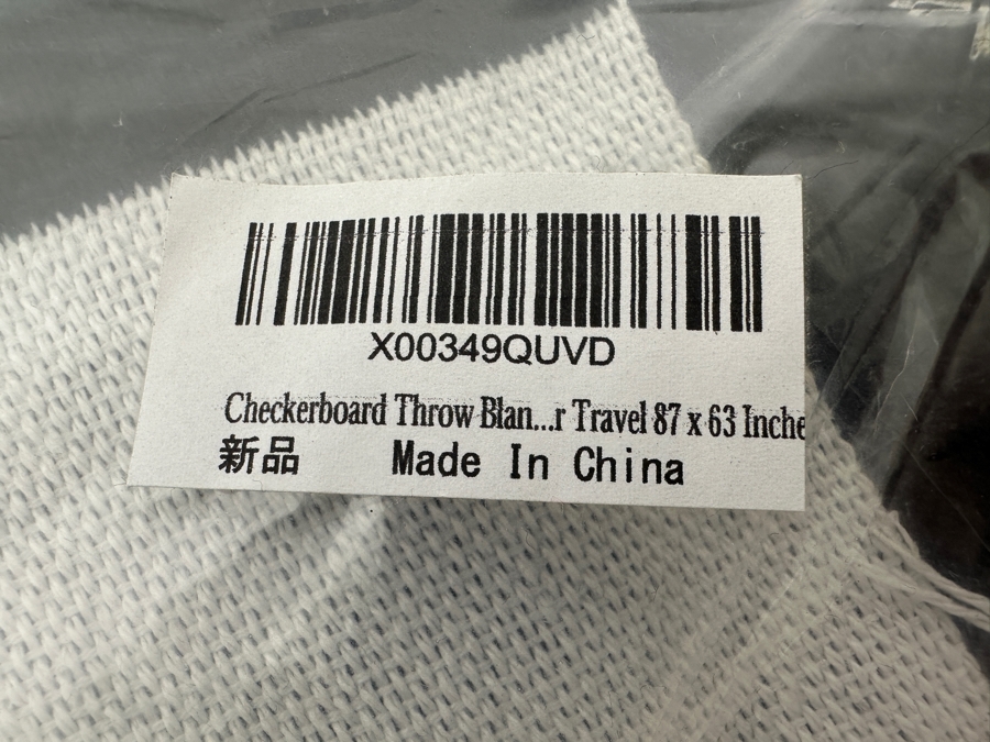 New Checkerboard Throw Travel Blanket 87 X 63 [Photo 3]