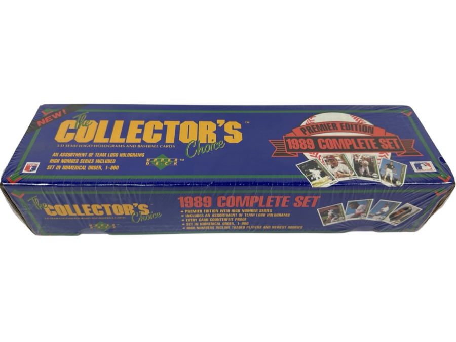 Factory Sealed 1989 Upper Deck MLB Baseball Cards Premier Edition Complete Set Including Rookie Cards From Ken Griffey Jr., Gary Sheffield, John Smoltz, Randy Johnson & More
