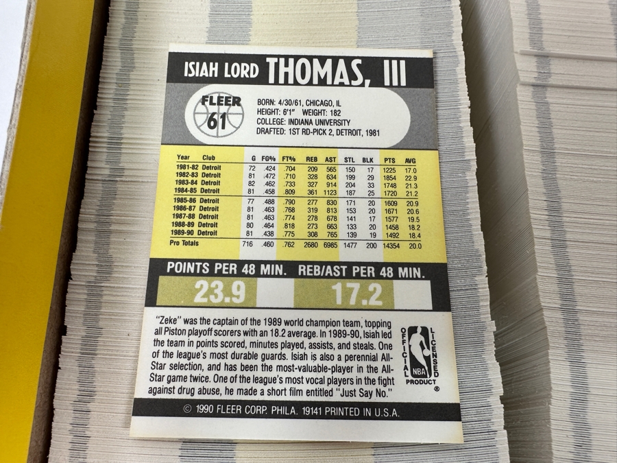 1990 Fleer NBA Basketball Cards [Photo 9]