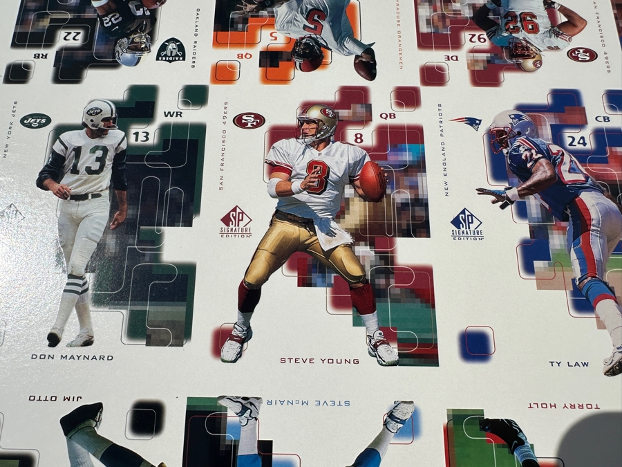 1997 Upper Deck Uncut Printer Sheet Of NFL Football Cards 27 X 40 [Photo 3]