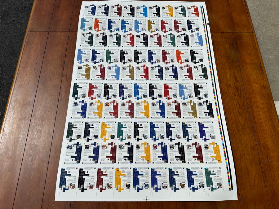 1997 Upper Deck Uncut Printer Sheet Of NFL Football Cards 27 X 40 [Photo 6]