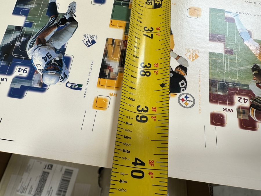 1997 Upper Deck Uncut Printer Sheet Of NFL Football Cards 27 X 40 [Photo 8]