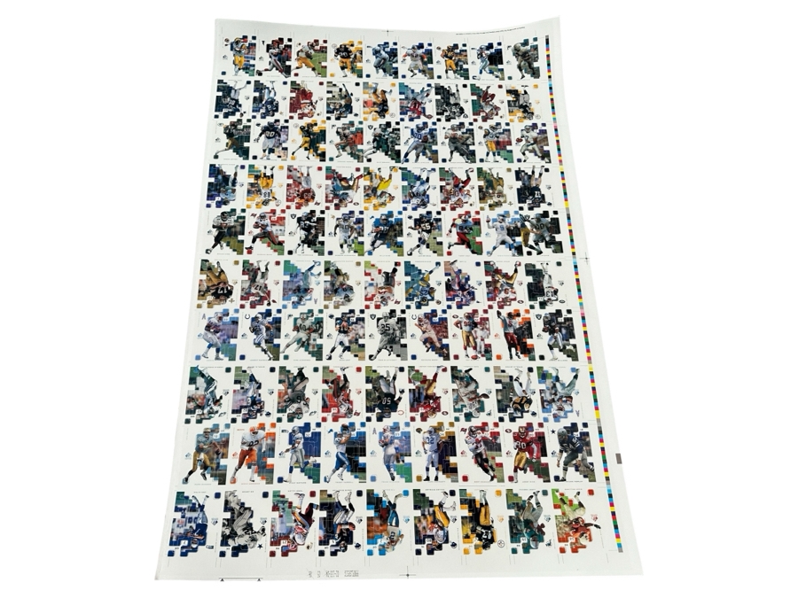 1997 Upper Deck Uncut Printer Sheet Of NFL Football Cards 27 X 40 [Photo 1]