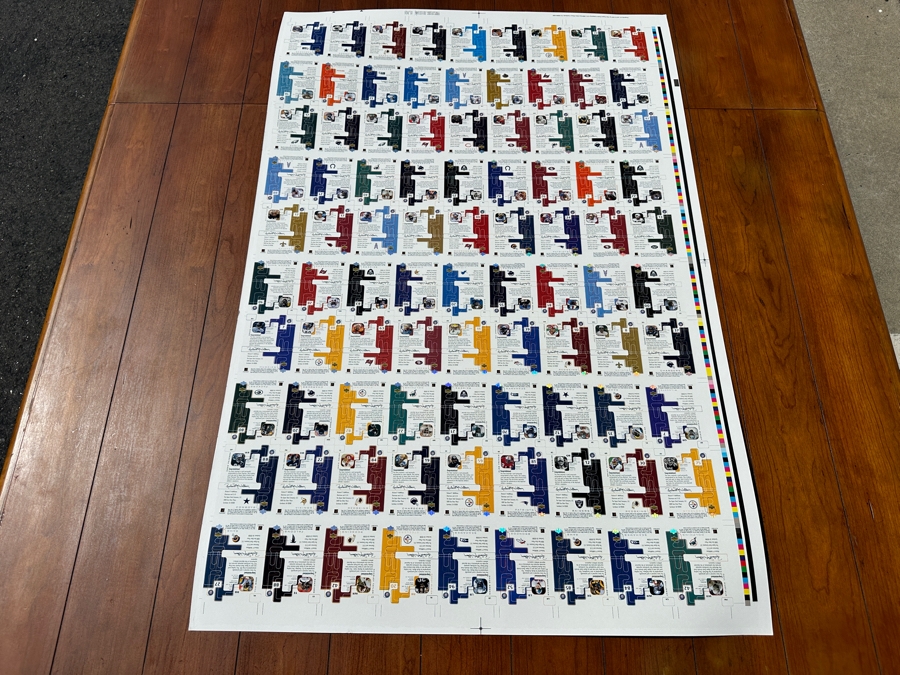 1997 Upper Deck Uncut Printer Sheet Of NFL Football Cards 27 X 40 [Photo 5]