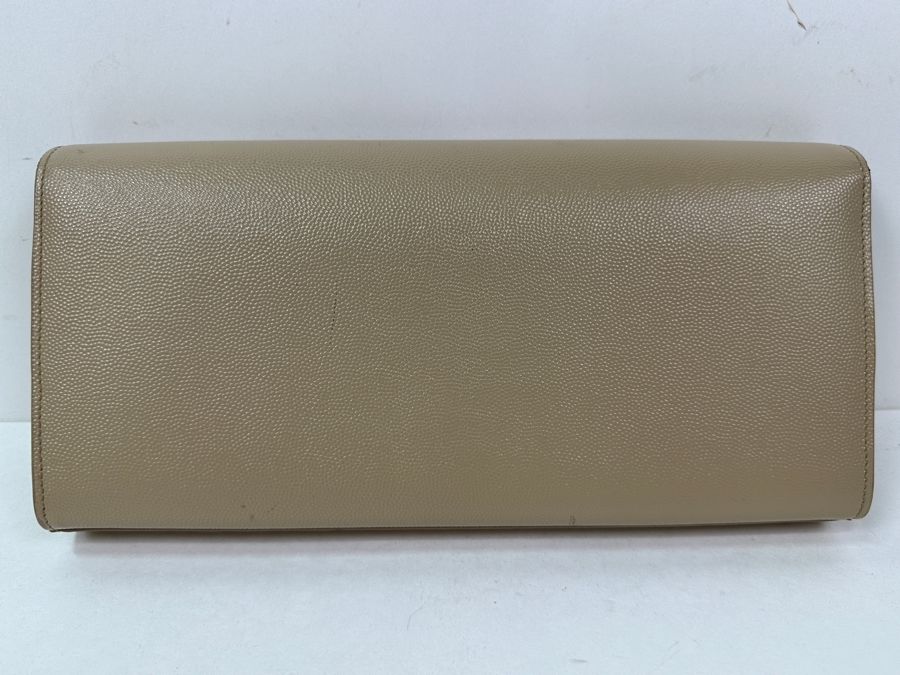 Saint Laurent (YSL) Grain De Poudre Classic Monogram Cassandre Clutch Handbag Paris France 10.5 X 5 [Photo 5]