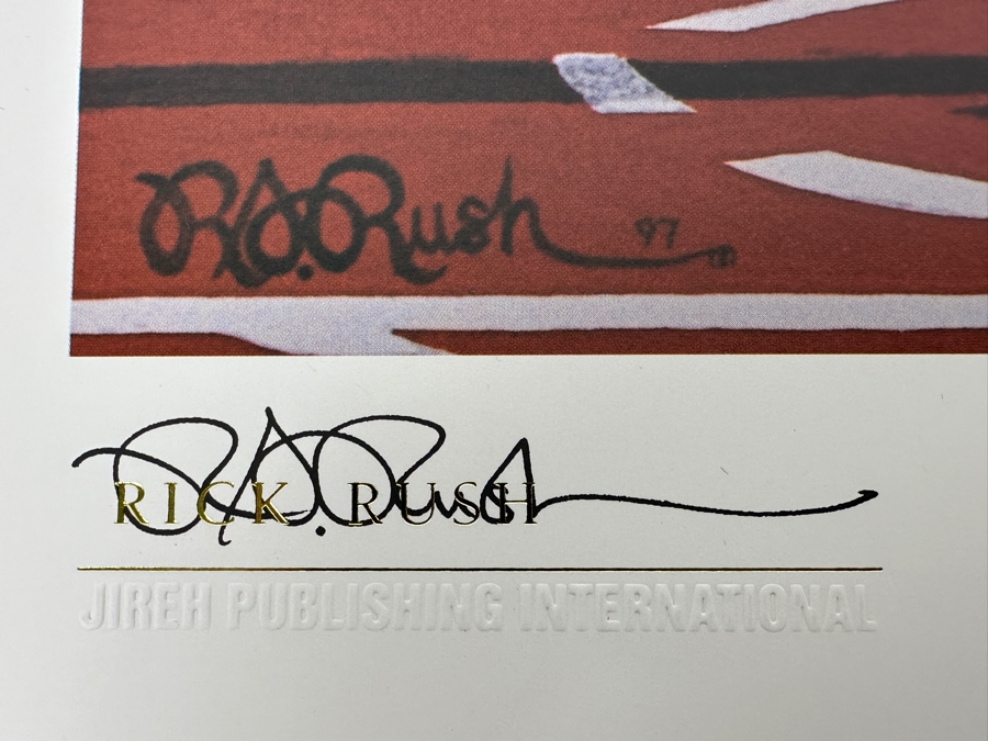 Signed Michael Jordan NBA Chicago Bulls Print Titled 'A Sunday Drive' By Rick A. Rush Numbered 20 Of 1,000 Signed By Michael Jordan & Rick Rush 21.5 X 16 [Photo 7]