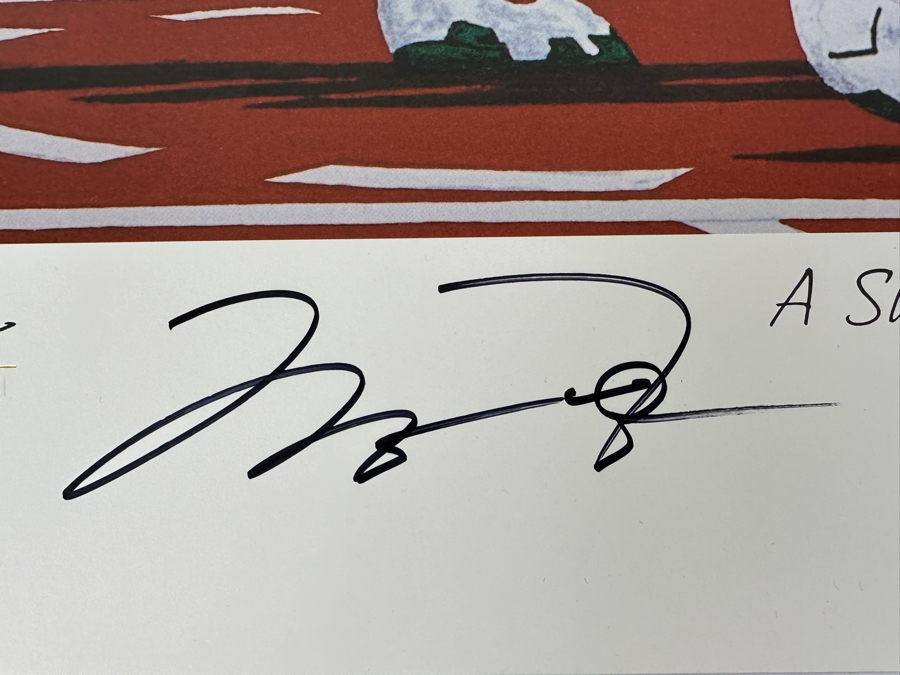 Signed Michael Jordan NBA Chicago Bulls Print Titled 'A Sunday Drive' By Rick A. Rush Numbered 20 Of 1,000 Signed By Michael Jordan & Rick Rush 21.5 X 16 [Photo 4]