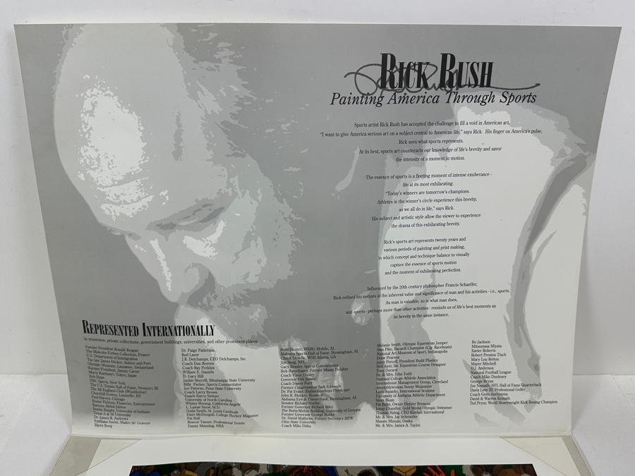 Signed Brett Favre NFL Green Bay Packers Print Titled 'The Green Bay Gun' By Rick A. Rush Numbered 270 Of 1,000 Signed By Brett Favre & Rick Rush 20 X 16 [Photo 10]