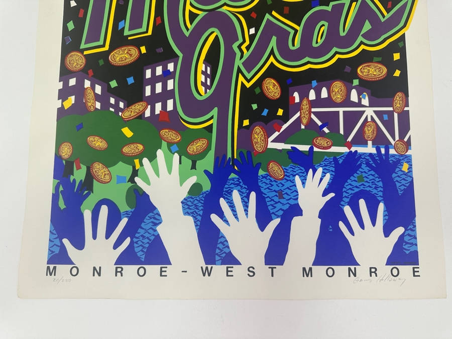 Just Added - Vintage 1985 Krewe Of Janus Mardi Gras Poster In Monroe-West Monroe, Louisiana Signed By Artist Limited Edition 20 Of 250 15.5 X 24.5 [Photo 4]