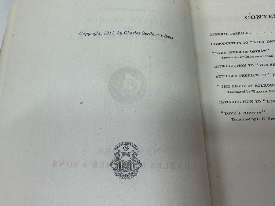 Just Added - Antique Limited Edition (14) Hardcover Books The Works Of Henrik Ibsen The Viking Edition Book Set Signed By Publisher Charles Scribner's Sons 115 Of 256 Missing Volumes 13 & 16 [Photo 14]