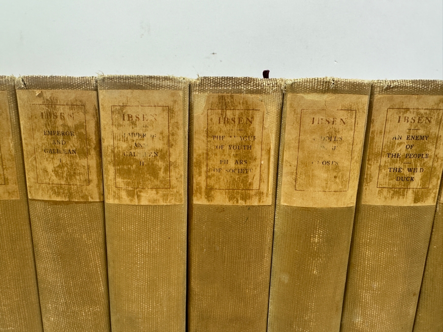 Just Added - Antique Limited Edition (14) Hardcover Books The Works Of Henrik Ibsen The Viking Edition Book Set Signed By Publisher Charles Scribner's Sons 115 Of 256 Missing Volumes 13 & 16 [Photo 4]