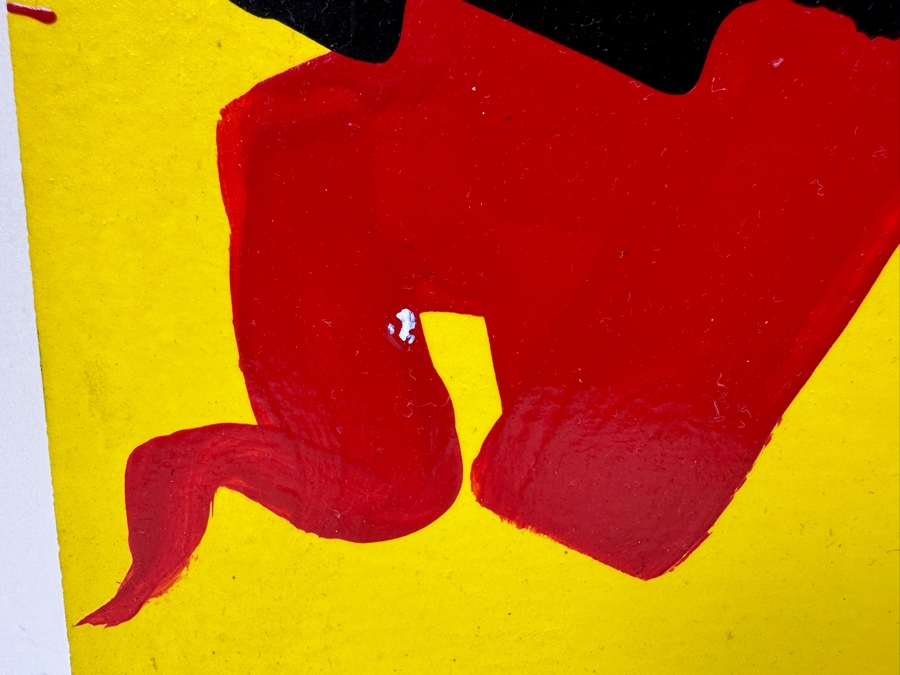 Original Hand Painted Mickey Mouse Painting On Foam Board From Elizabeth Taylor's 60th Birthday Party At Disneyland Resort On February 27, 1992 Based On Andy Warhol Designed Invitation (Unsigned - Assumed Painted By Disney Artist) 24 X 24 [Photo 4]