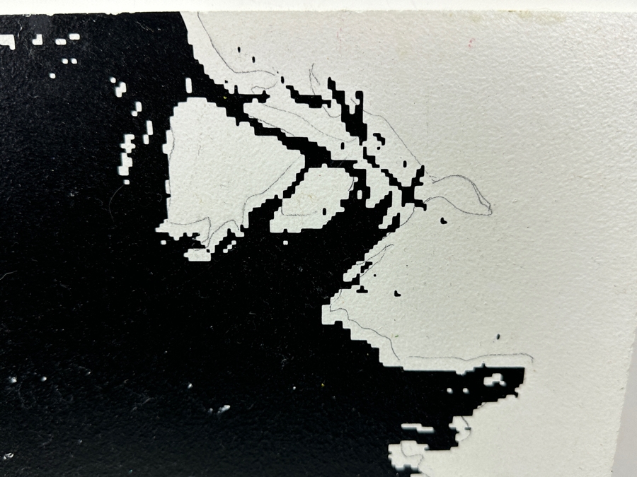 Original Hand Painted Elizabeth Taylor Painting On Foam Board From Elizabeth Taylor's 60th Birthday Party At Disneyland Resort On February 27, 1992 Based On Andy Warhol Designed Invitation (Unsigned - Assumed Painted By Disney Artist) 24 X 24 [Photo 8]