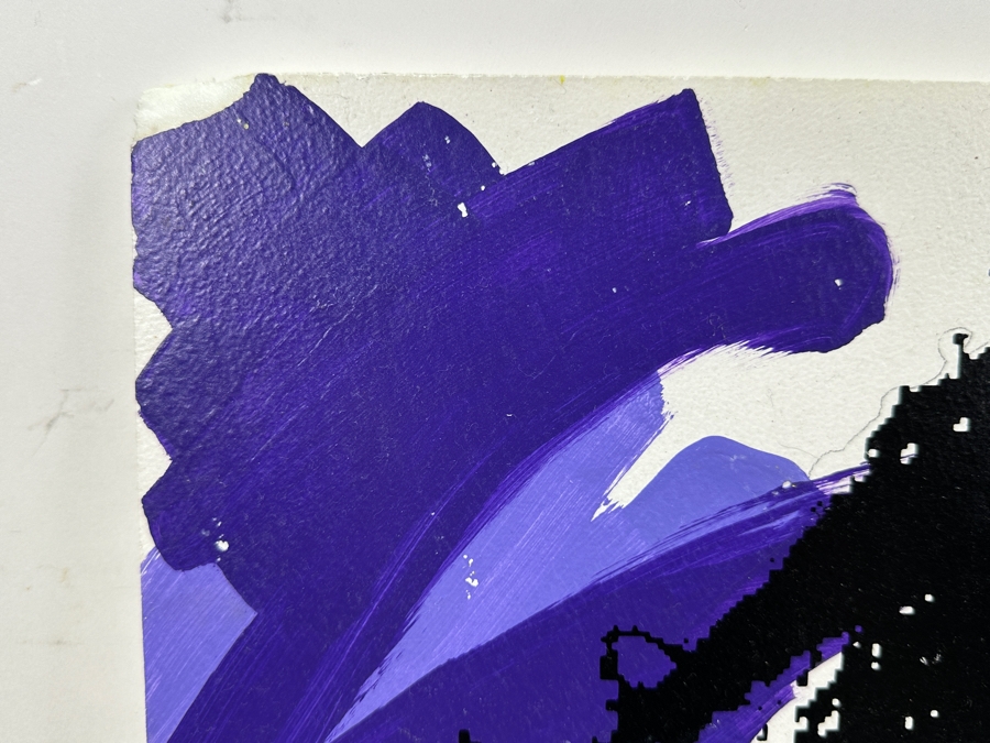 Original Hand Painted Elizabeth Taylor Painting On Foam Board From Elizabeth Taylor's 60th Birthday Party At Disneyland Resort On February 27, 1992 Based On Andy Warhol Designed Invitation (Unsigned - Assumed Painted By Disney Artist) 24 X 24 [Photo 7]