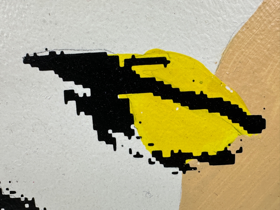 Original Hand Painted Elizabeth Taylor Painting On Foam Board From Elizabeth Taylor's 60th Birthday Party At Disneyland Resort On February 27, 1992 Based On Andy Warhol Designed Invitation (Unsigned - Assumed Painted By Disney Artist) 24 X 24 [Photo 6]