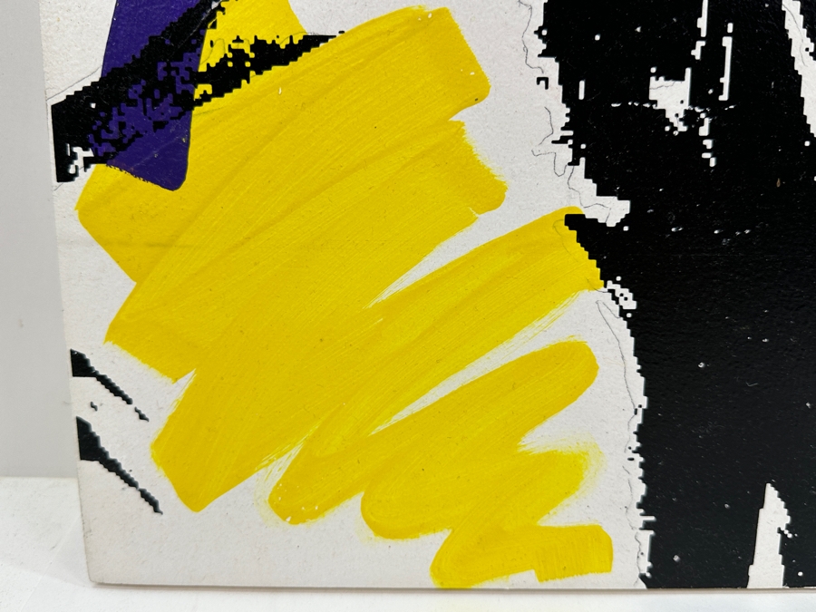 Original Hand Painted Elizabeth Taylor Painting On Foam Board From Elizabeth Taylor's 60th Birthday Party At Disneyland Resort On February 27, 1992 Based On Andy Warhol Designed Invitation (Unsigned - Assumed Painted By Disney Artist) 24 X 24 [Photo 4]