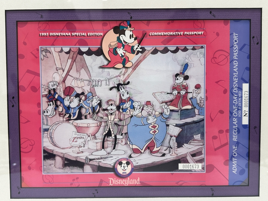 Vintage 1993 Official Special Edition Disneyana Convention Commemorative Passport Disneyland Framed September 16-19, 1993 16' X 13.5' [Photo 4]