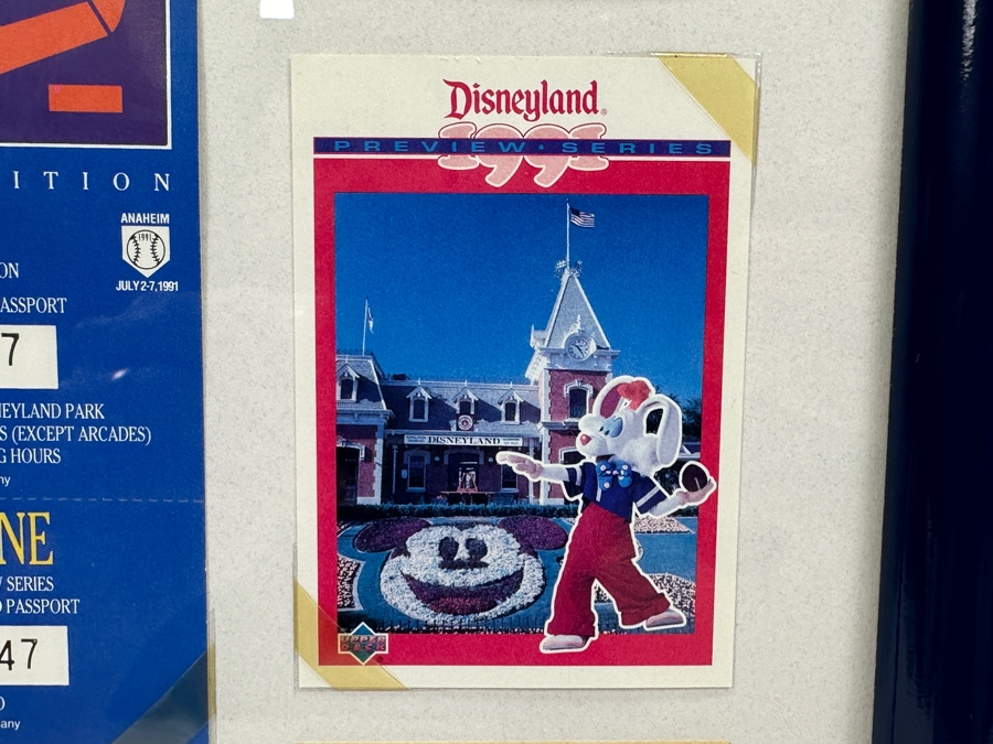 Vintage 1991 Framed Disneyland Limited Edition Preview Series Cards And Unused Limited Edition Disneyland Passport Ticket 12.5 X 19 [Photo 10]