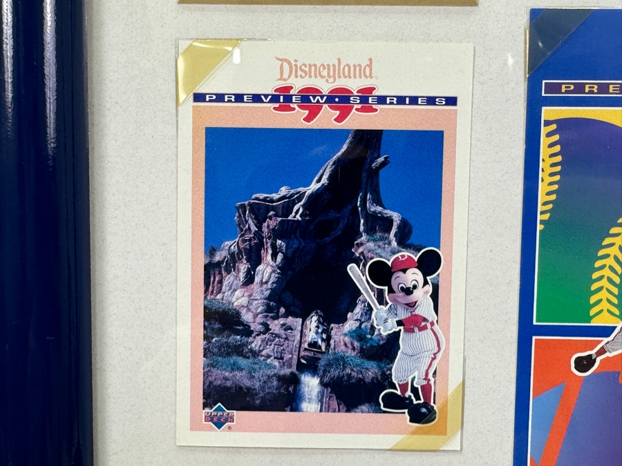 Vintage 1991 Framed Disneyland Limited Edition Preview Series Cards And Unused Limited Edition Disneyland Passport Ticket 12.5 X 19 [Photo 11]