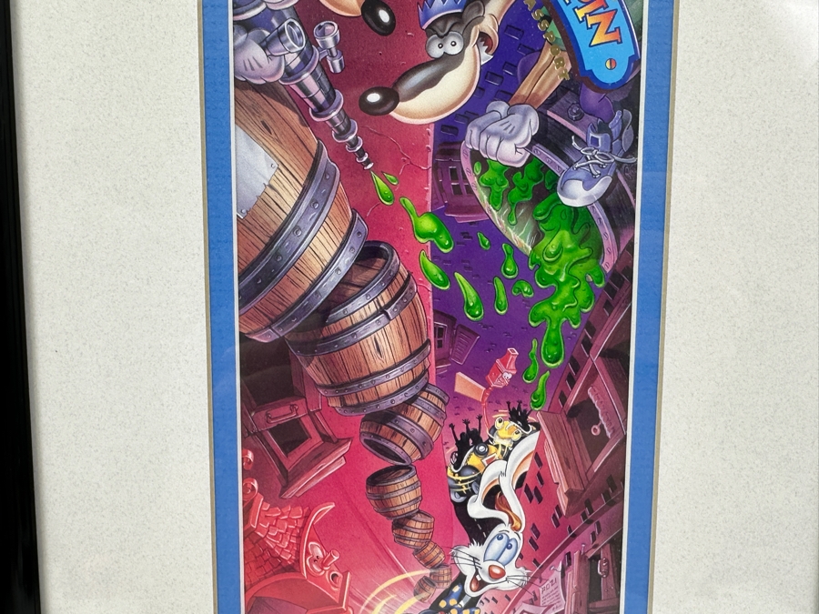 Vintage 1994 Framed Disneyland Unused Roger Rabbit's Car Toon Spin In Mickey's Toontown Commemorative Passport Ticket 9 X 19 [Photo 5]