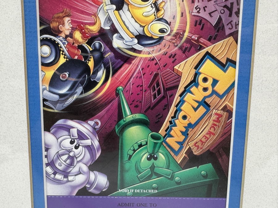 Vintage 1994 Framed Disneyland Unused Roger Rabbit's Car Toon Spin In Mickey's Toontown Commemorative Passport Ticket 9 X 19 [Photo 9]