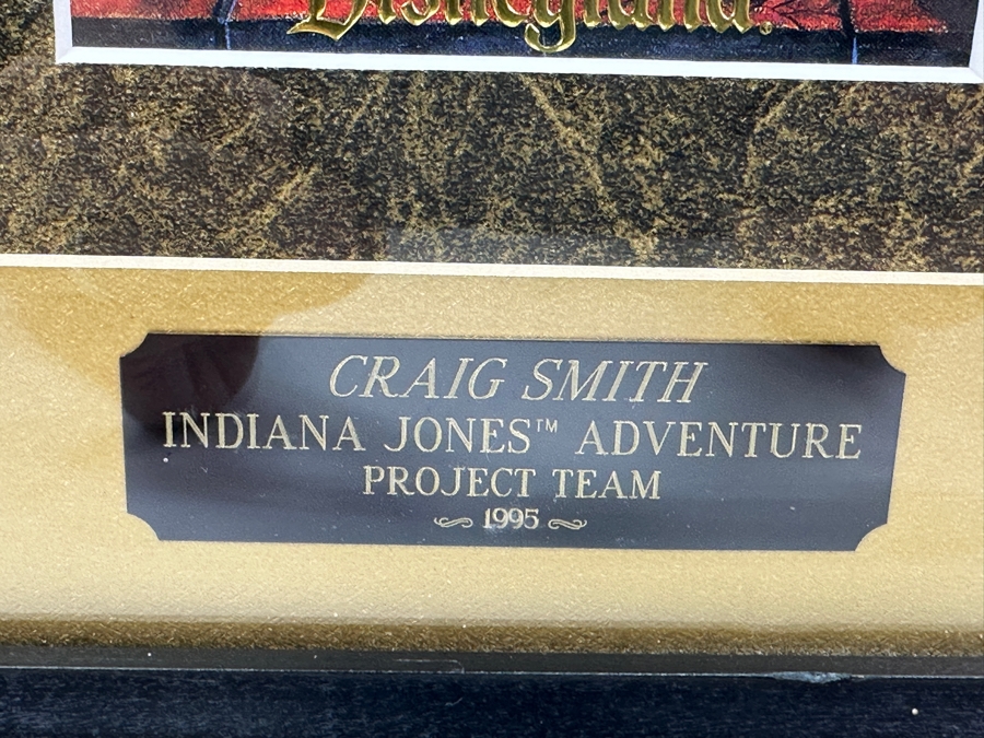 Vintage 1995 Framed Disneyland Unused Indiana Jones Adventure Temple Of The Forbidden Eye Commemorative Passport Ticket 11 X 22 [Photo 9]