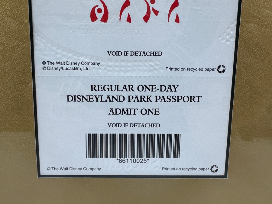 Vintage 1995 Framed Disneyland Unused Indiana Jones Adventure Temple Of The Forbidden Eye Commemorative Passport Ticket 11 X 22 [Photo 14]