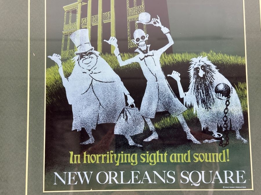 Haunted Mansion Disneland Poster They've Been Dying To Meet You At The Haunted Mansion New Orleans Square 9 X 13.25 Framed 16 X 19.5 [Photo 5]