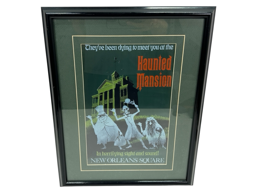 Haunted Mansion Disneland Poster They've Been Dying To Meet You At The Haunted Mansion New Orleans Square 9 X 13.25 Framed 16 X 19.5 [Photo 2]