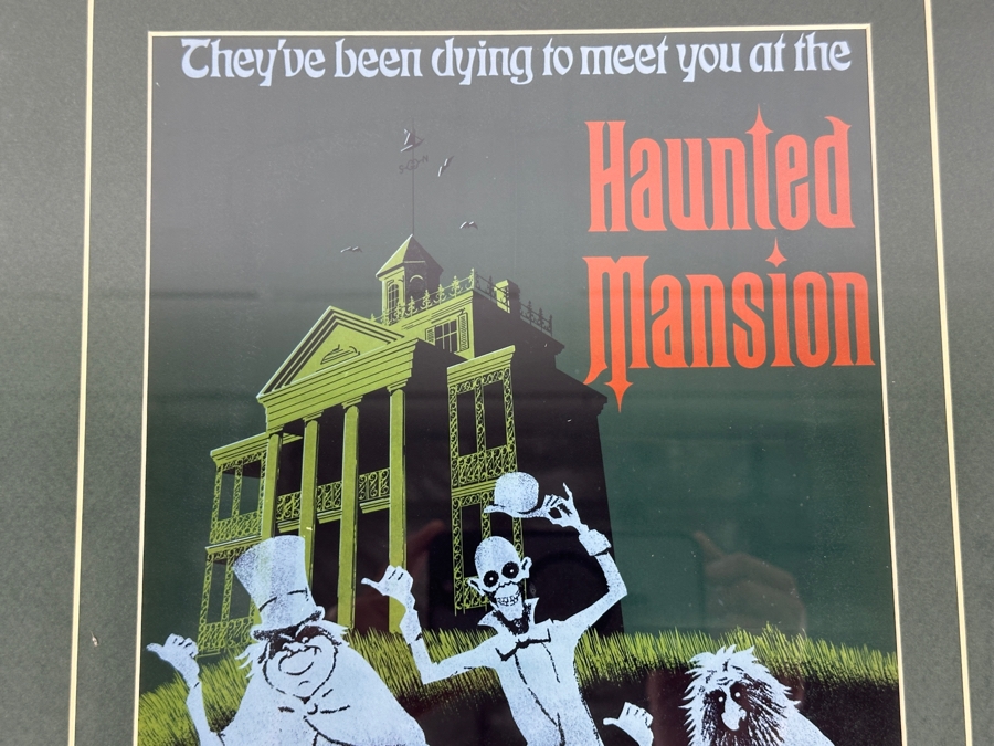 Haunted Mansion Disneland Poster They've Been Dying To Meet You At The Haunted Mansion New Orleans Square 9 X 13.25 Framed 16 X 19.5 [Photo 4]
