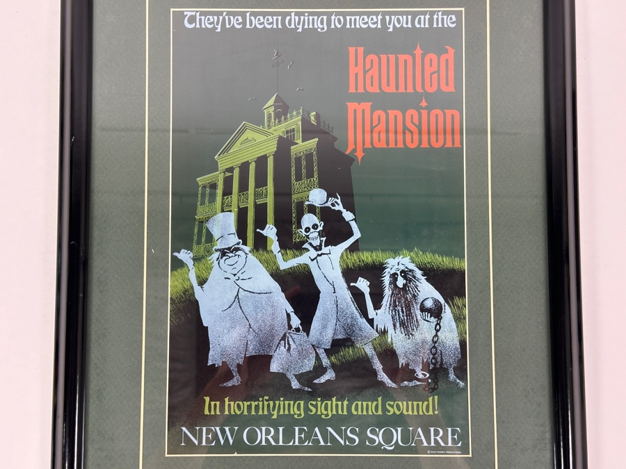 Haunted Mansion Disneland Poster They've Been Dying To Meet You At The Haunted Mansion New Orleans Square 9 X 13.25 Framed 16 X 19.5 [Photo 3]
