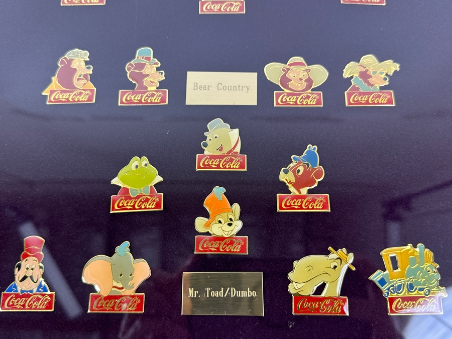 Walt Disney World Coca-Cola 15 Years Anniversay Disney Trading Pins - 60 Pins Framed 26 X 22 [Photo 18]