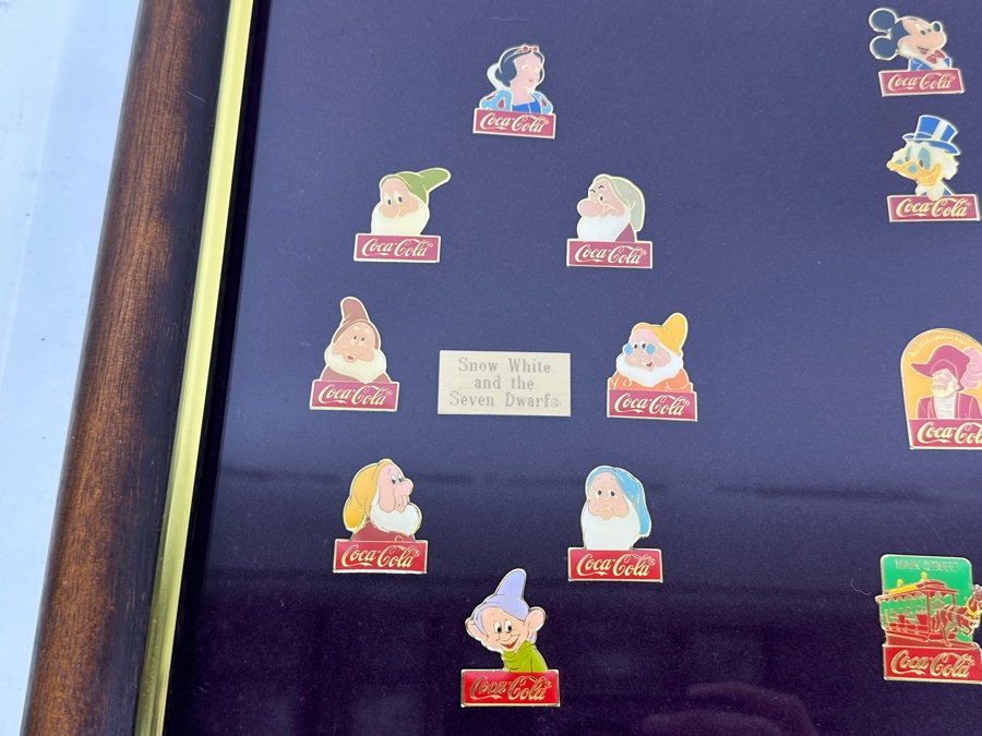 Walt Disney World Coca-Cola 15 Years Anniversay Disney Trading Pins - 60 Pins Framed 26 X 22 [Photo 6]
