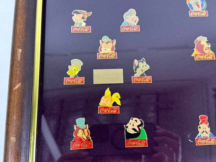 Walt Disney World Coca-Cola 15 Years Anniversay Disney Trading Pins - 60 Pins Framed 26 X 22 [Photo 8]