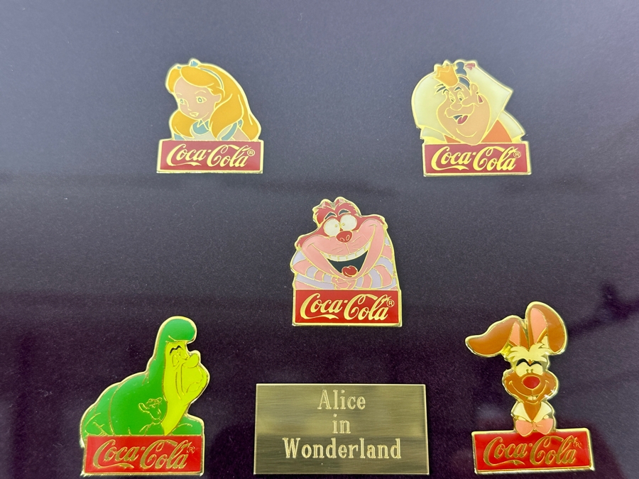 Walt Disney World Coca-Cola 15 Years Anniversay Disney Trading Pins - 60 Pins Framed 26 X 22 [Photo 14]