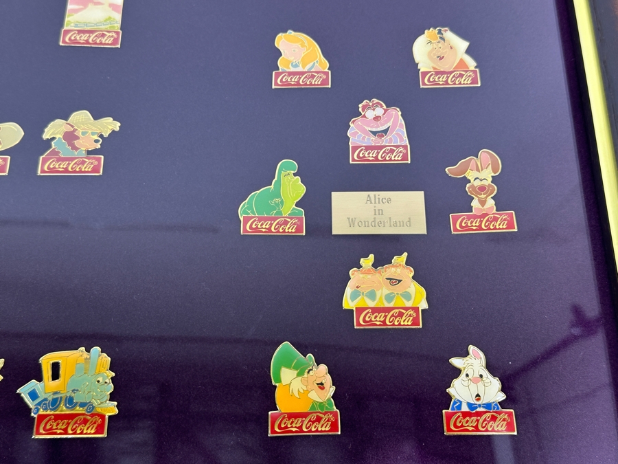 Walt Disney World Coca-Cola 15 Years Anniversay Disney Trading Pins - 60 Pins Framed 26 X 22 [Photo 12]