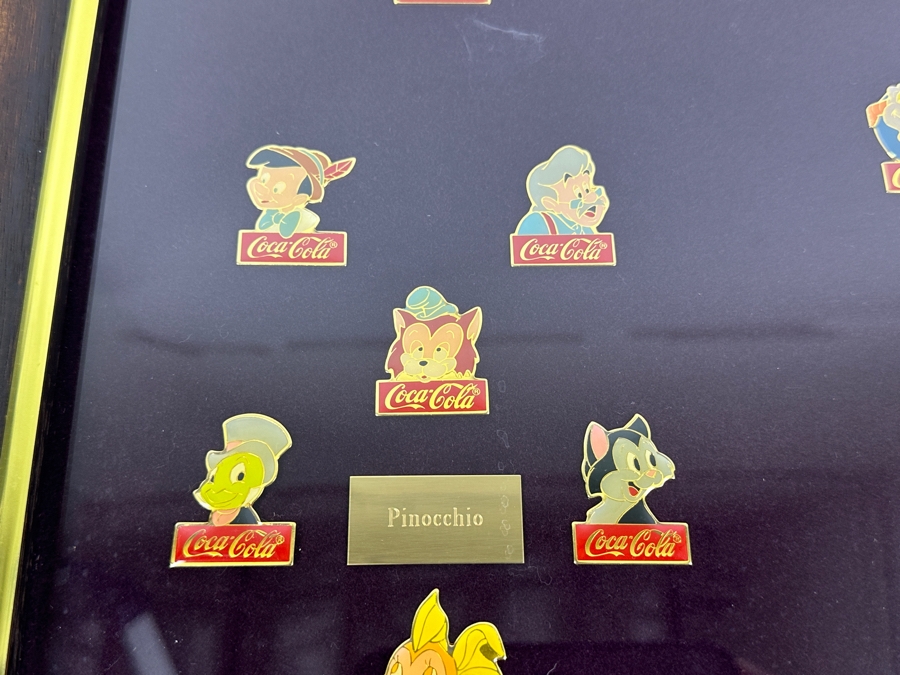 Walt Disney World Coca-Cola 15 Years Anniversay Disney Trading Pins - 60 Pins Framed 26 X 22 [Photo 9]