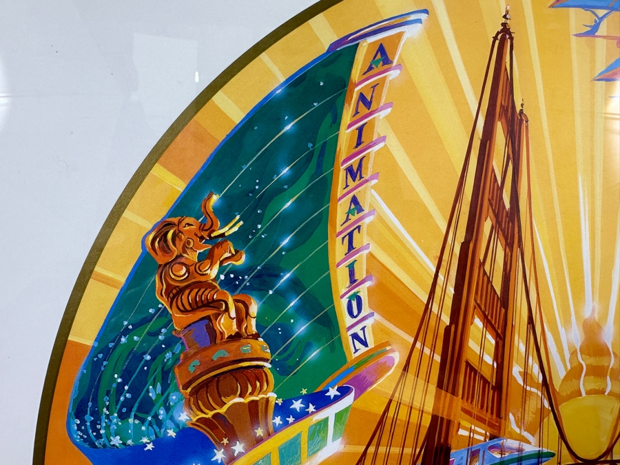 Tim Delaney (Executive Designer For Walt Disney Imagineering) Disney's California Adventure Limited Edition Lithograph Hand Signed By Tim Delaney Numbered 2 Of 500 17 X 17 Framed 24.5 X 26 [Photo 9]